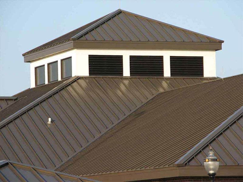 Brown metal roofing